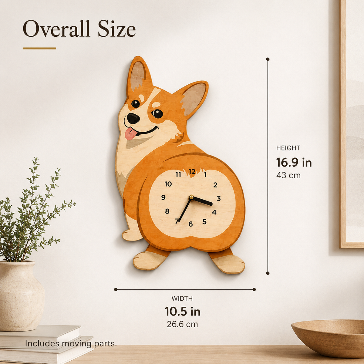 Swing Tail Dachshund Wooden Wall Clock πΆ