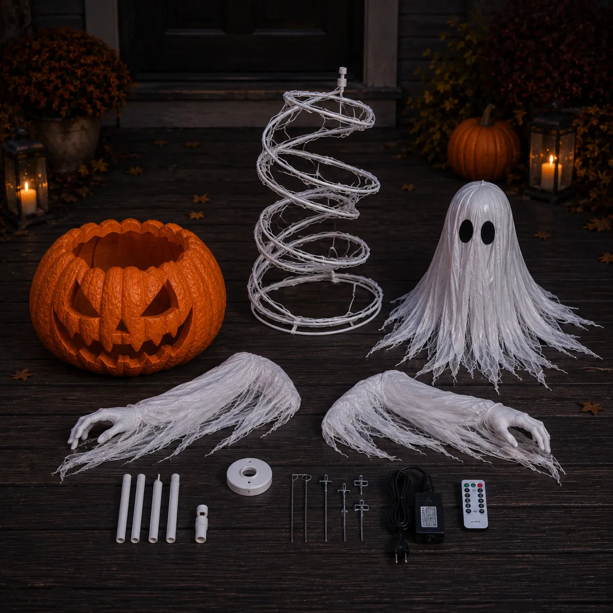 👻Swirling Ghost Pumpkin Yard Lamp🎃Free shipping