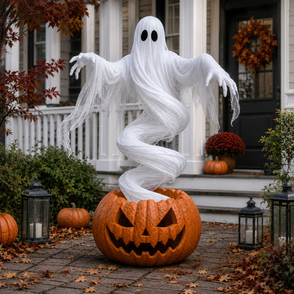 👻Swirling Ghost Pumpkin Yard Lamp🎃Free shipping