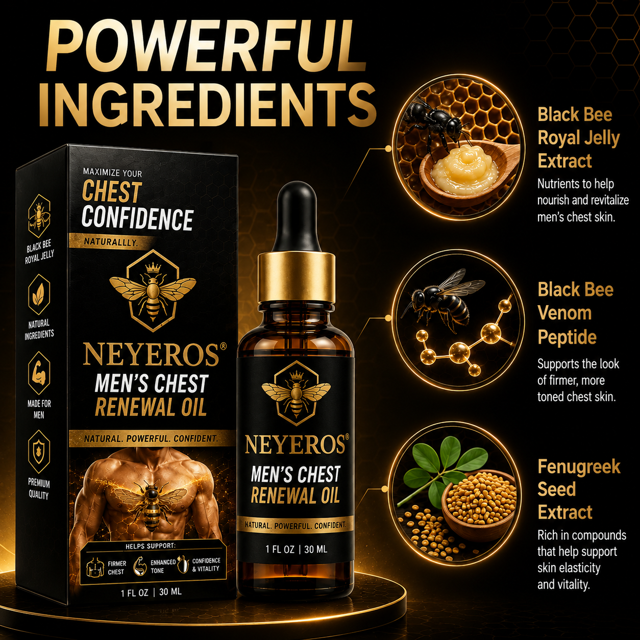NEYEROS® BlackBee Prime Men's Chest Renewal Oil🔥🔥