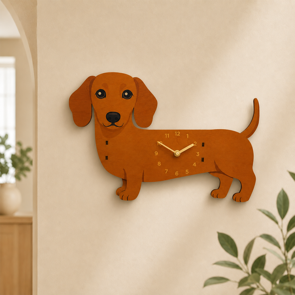 Ginger Brown Dachshund – Side View