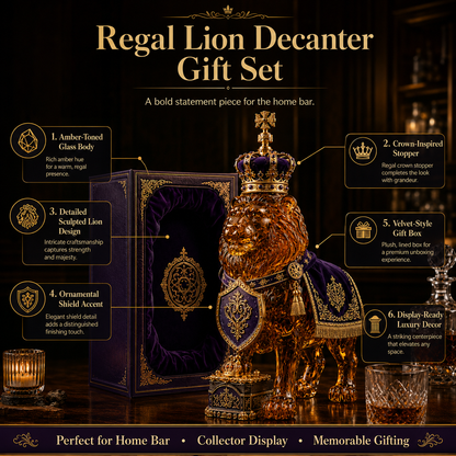 👑Crown 87th Anniversary Royal Lion Whiskey Bottle（Free Shipping）