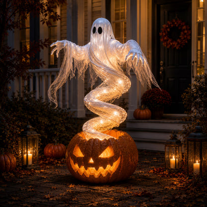 👻Swirling Ghost Pumpkin Yard Lamp🎃Free shipping