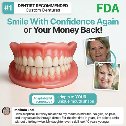 🔥🔥🔥4.8/5 Rated By 8,963+ Customers NEYEROS® Advanced Functional Dentures - Get Your Smile Back With A Secure & Comfortable Fit