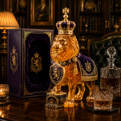 👑Crown 87th Anniversary Royal Lion Whiskey Bottle（Free Shipping）