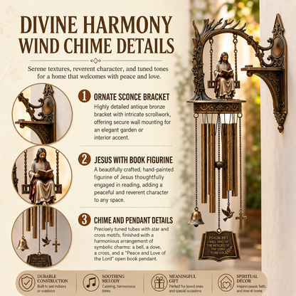 Jesus Reading Wall-Mounted Wind Chime🙏